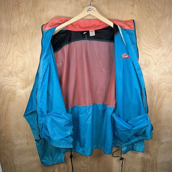 VTG Men’s Nike Black Tag Full Zip Lightweight Logo Windbreaker Jacket XXL Rare - Picture 8 of 12